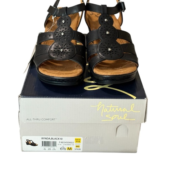 Natural Soul, Rynda wedge heel sandals - Picture 4 of 5